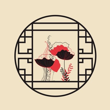 荷叶中国风装饰画