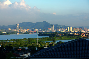 肇庆星湖城市风光