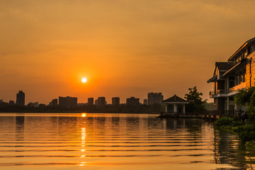 玄武湖日落美景