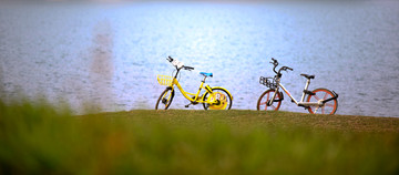 自行车 江边