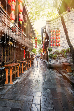 锦里古镇街景