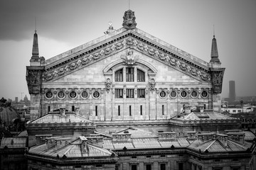 黑白照片 巴黎歌剧院