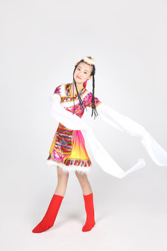 藏族服饰美女