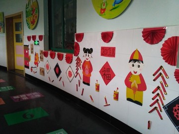 春节布置 幼儿园墙报