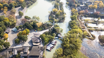 浙江杭州西溪湿地航拍