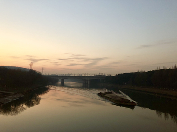 夕阳秦淮河