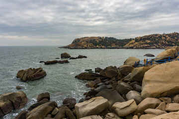 台山 岩石 海边 风景 那琴半