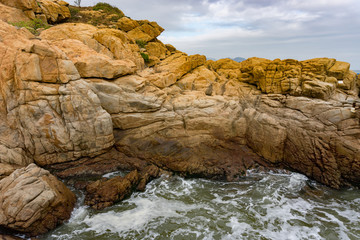 岩石 海边 风景 那琴半岛 台