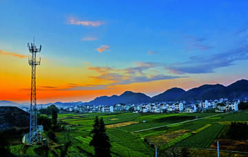 山村黄昏