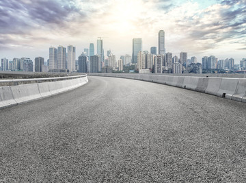 城市道路广场和建筑景观天际线