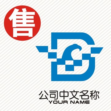 D数码鹰logo标志