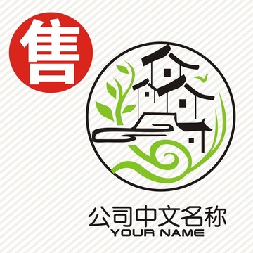 房小楼花春天logo标志