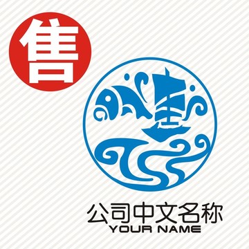 鱼船logo标志