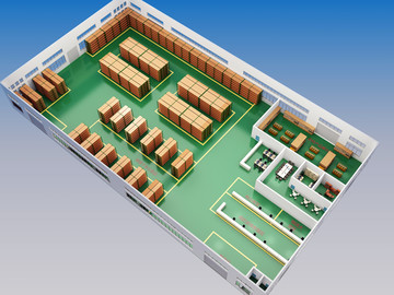 高清大图厂房室内效果图