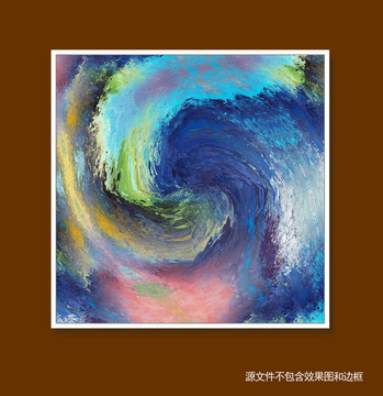 流彩抽象油画