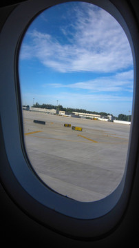 飞机眩窗 窗外风景 机场