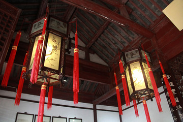 扬州 瘦西湖 中式建筑厅堂