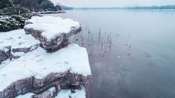 云龙湖风景区雪景