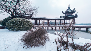 徐州云龙湖风景区雪景