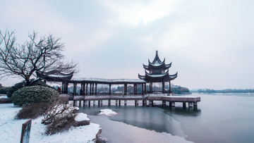 徐州云龙湖风景区雪景