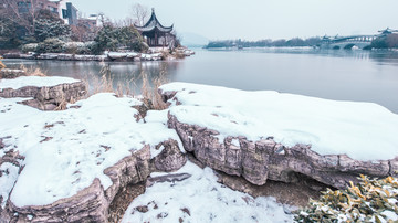 云龙湖风景区雪景