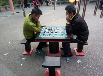 下棋 两人下棋 公园 象棋
