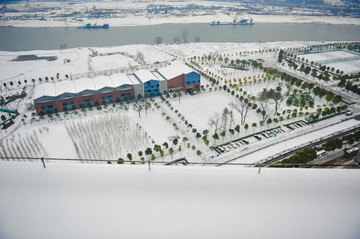汉江湾体育公园雪景