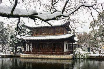 南京总统府民国书院雪景