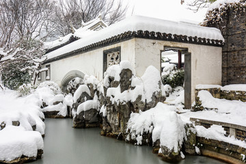 南京总统府雪景