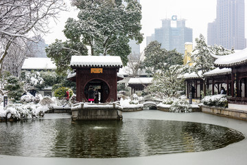 南京总统府雪景
