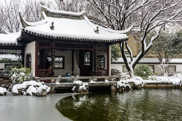 南京总统府雪景