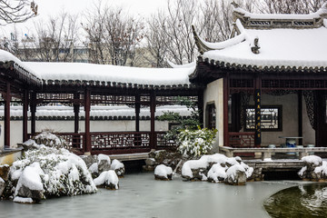 南京总统府雪景