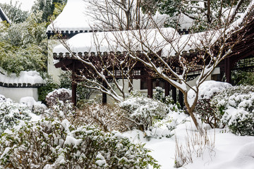 南京总统府雪景
