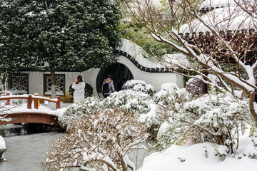 南京总统府雪景