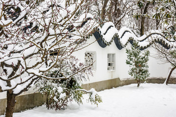 明孝陵景区雪景