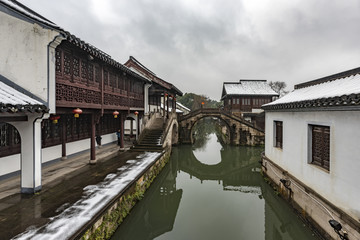 江南古镇雪景