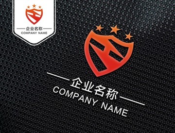 盾牌 H字母 LOGO设计