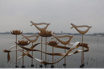 袍江洋泾湖公园景观