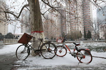 共享单车 老自行车