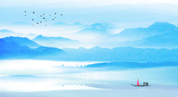 新中国风山水