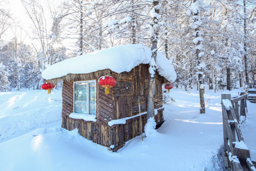 黑龙江雪乡 中国雪乡 雪房子