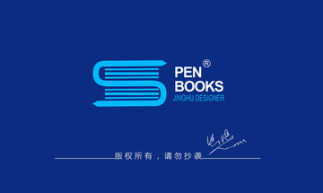 书店logo 字母S标志