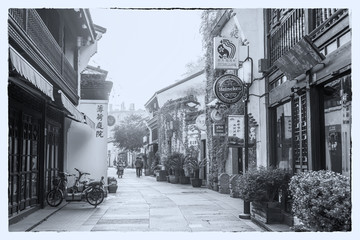 杭州黑白照片