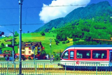 瑞士风光装饰画 无分层