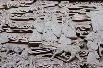 中国传统文化浮雕 古代人物