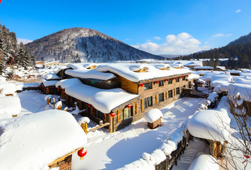 黑龙江雪乡 中国雪乡 雪房子