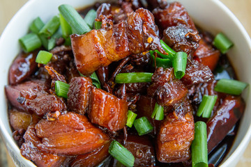 红烧肉特写