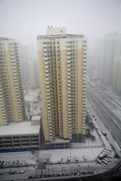 住宅小区雪景