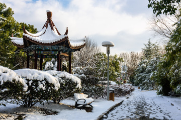 园林雪景