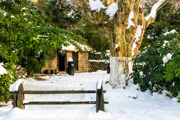 园林雪景